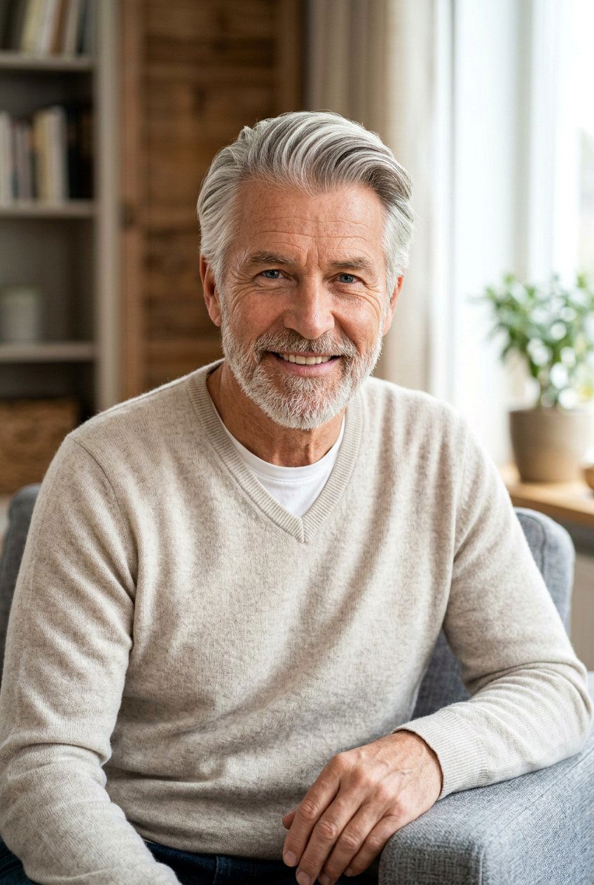 Brushed Back Side Part - 20 classic side part for older men - 20 classic side part for older men