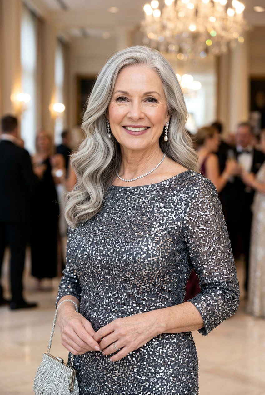 Brushed Out Barrel Waves - 20 wedding guest hairstyles for older women - 20 wedding guest hairstyles for older women