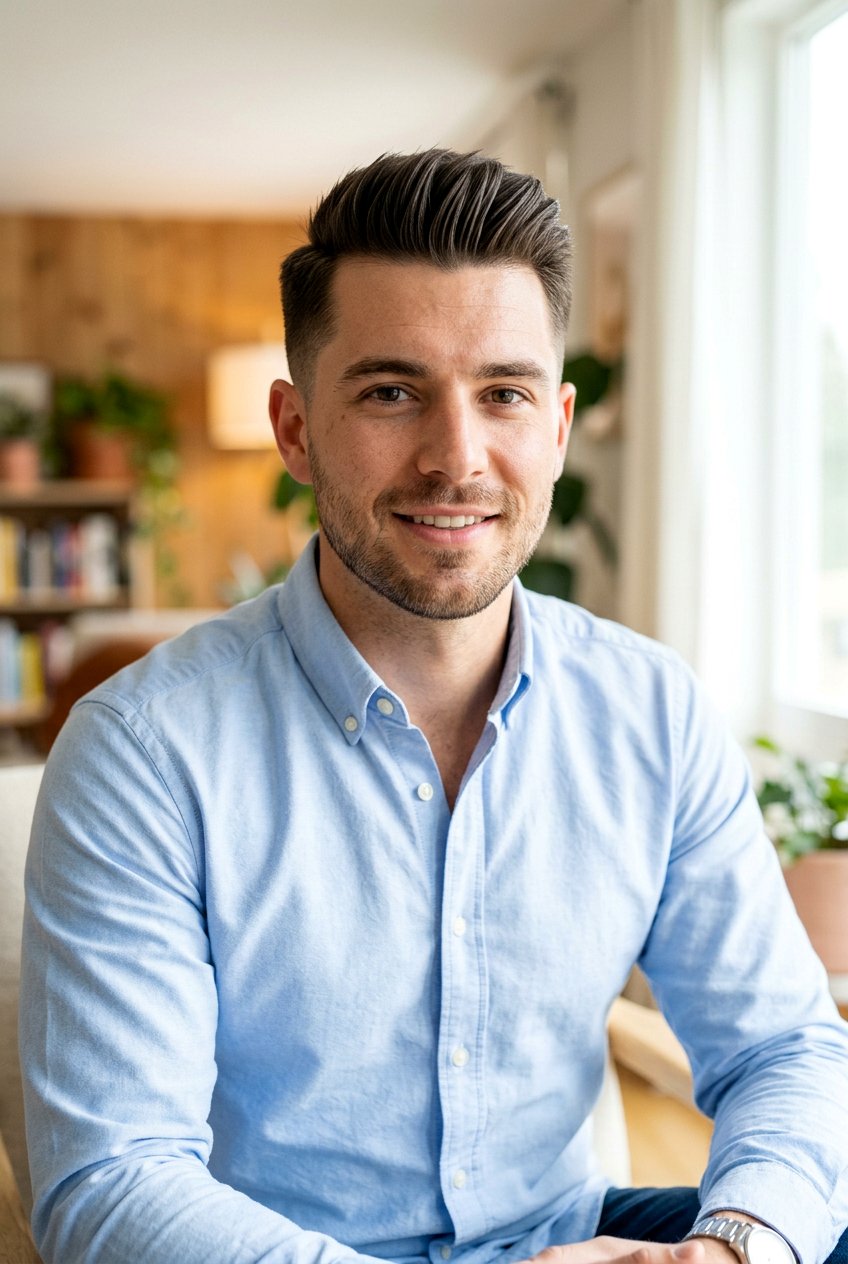 Brushed Up Front - 20 mens haircut for round chubby face - 20 men’s haircut for round chubby face