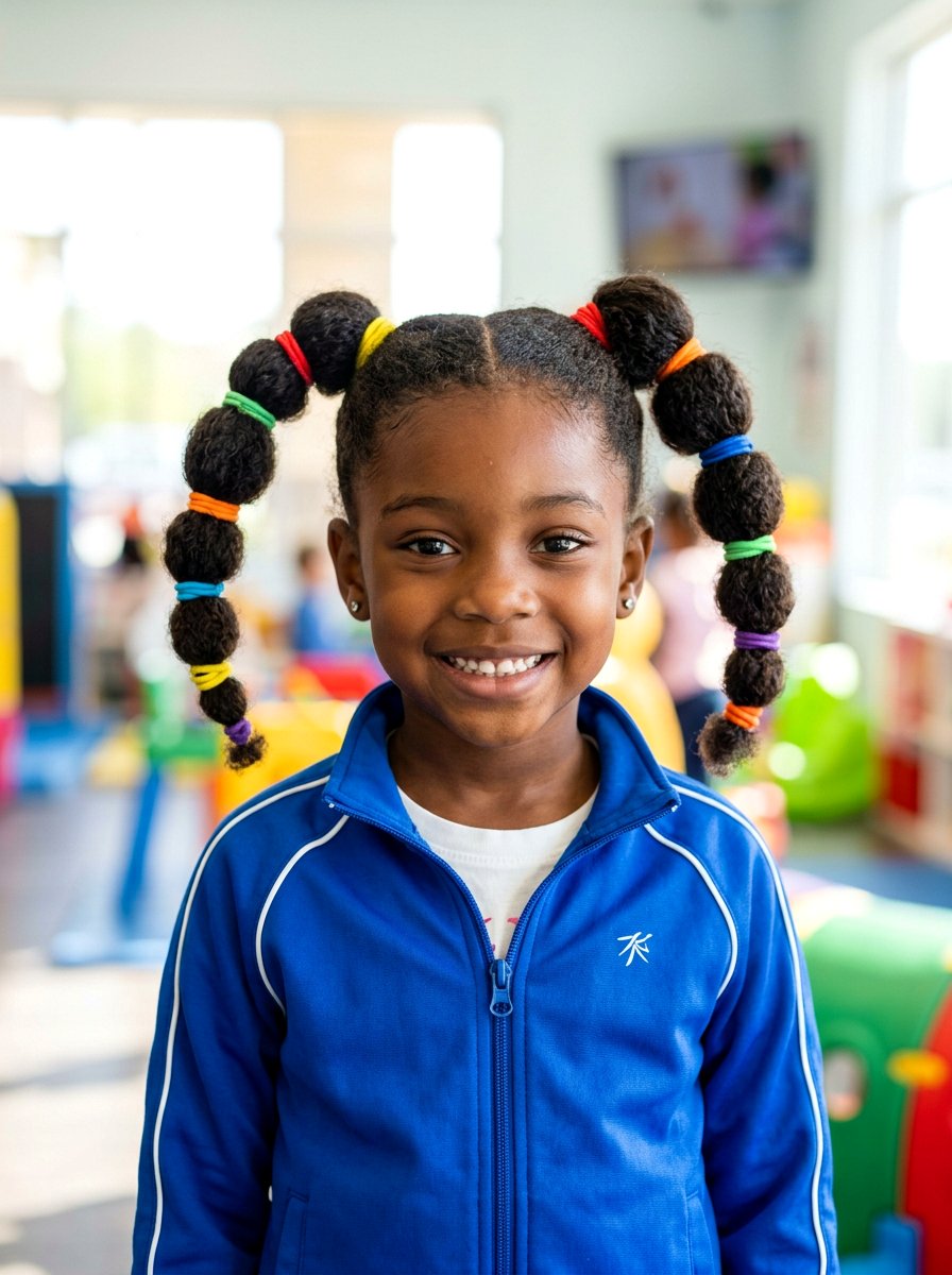Bubble Afro Puffs - 20 kids afro puff styles - 20 kids afro puff styles