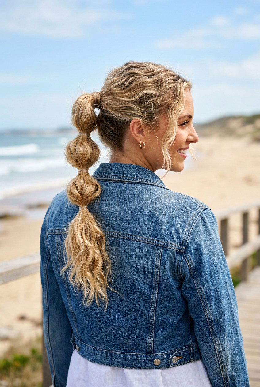 Bubble Beach Waves Ponytail - 20 beach waves ponytail hairstyle - 20 beach waves ponytail hairstyle