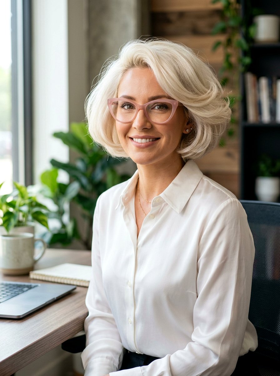 Bubble Bob With Glasses - 20 office bob haircut with glasses - 20 office bob haircut with glasses