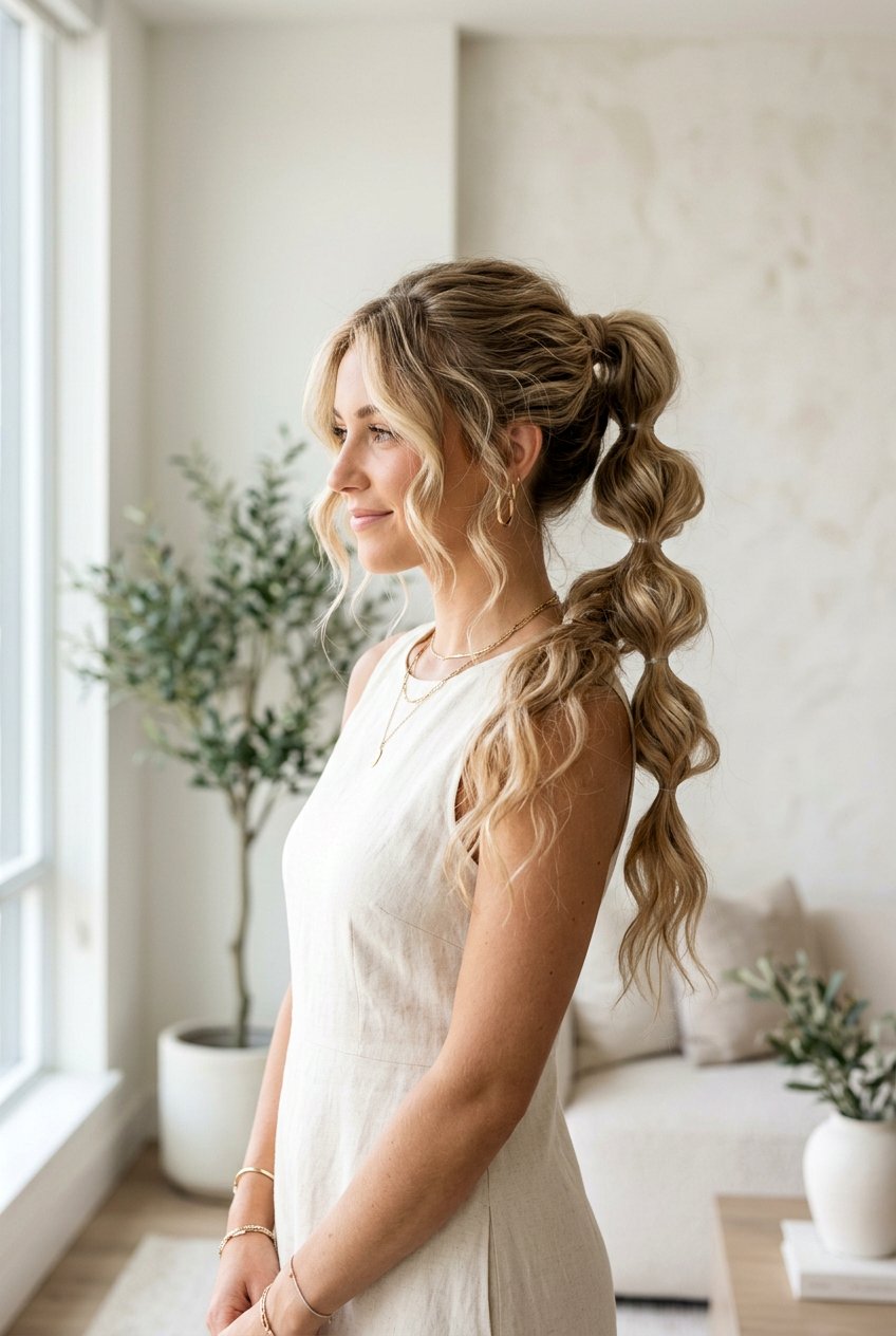 Bubble Braid Boho Ponytail - 20 boho bridal ponytail - 20 boho bridal ponytail