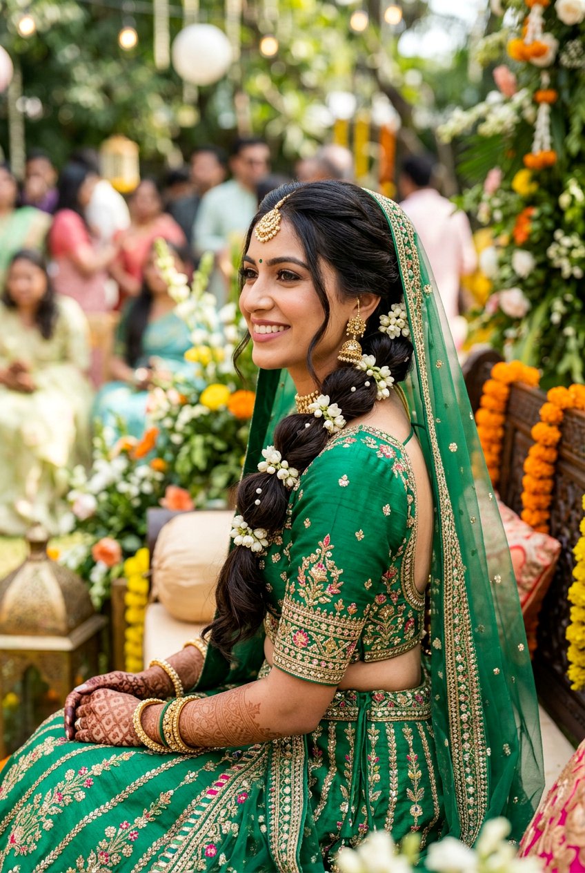 Bubble Braid Bridal Hairstyle - 20 pakistani bridal hairstyles - 20 pakistani bridal hairstyles