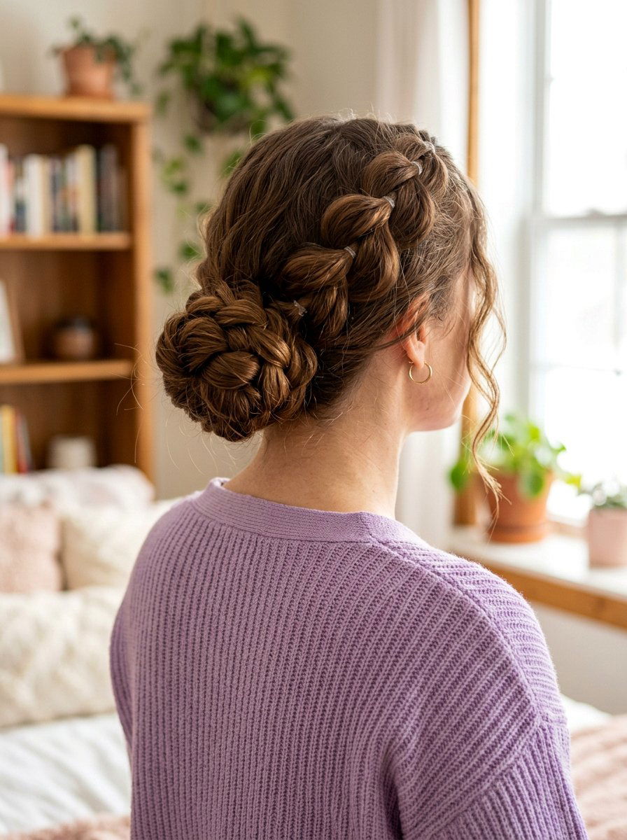 Bubble Braid Bun - 20 tidy bun for office mornings - 20 tidy bun for office mornings