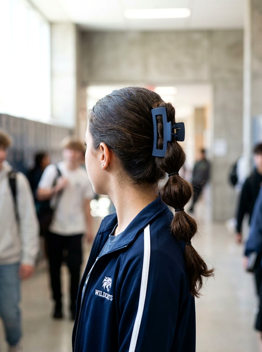 Bubble Braid Claw Clip - 20 claw clip hairstyle for school girls - 20 claw clip hairstyle for school girls