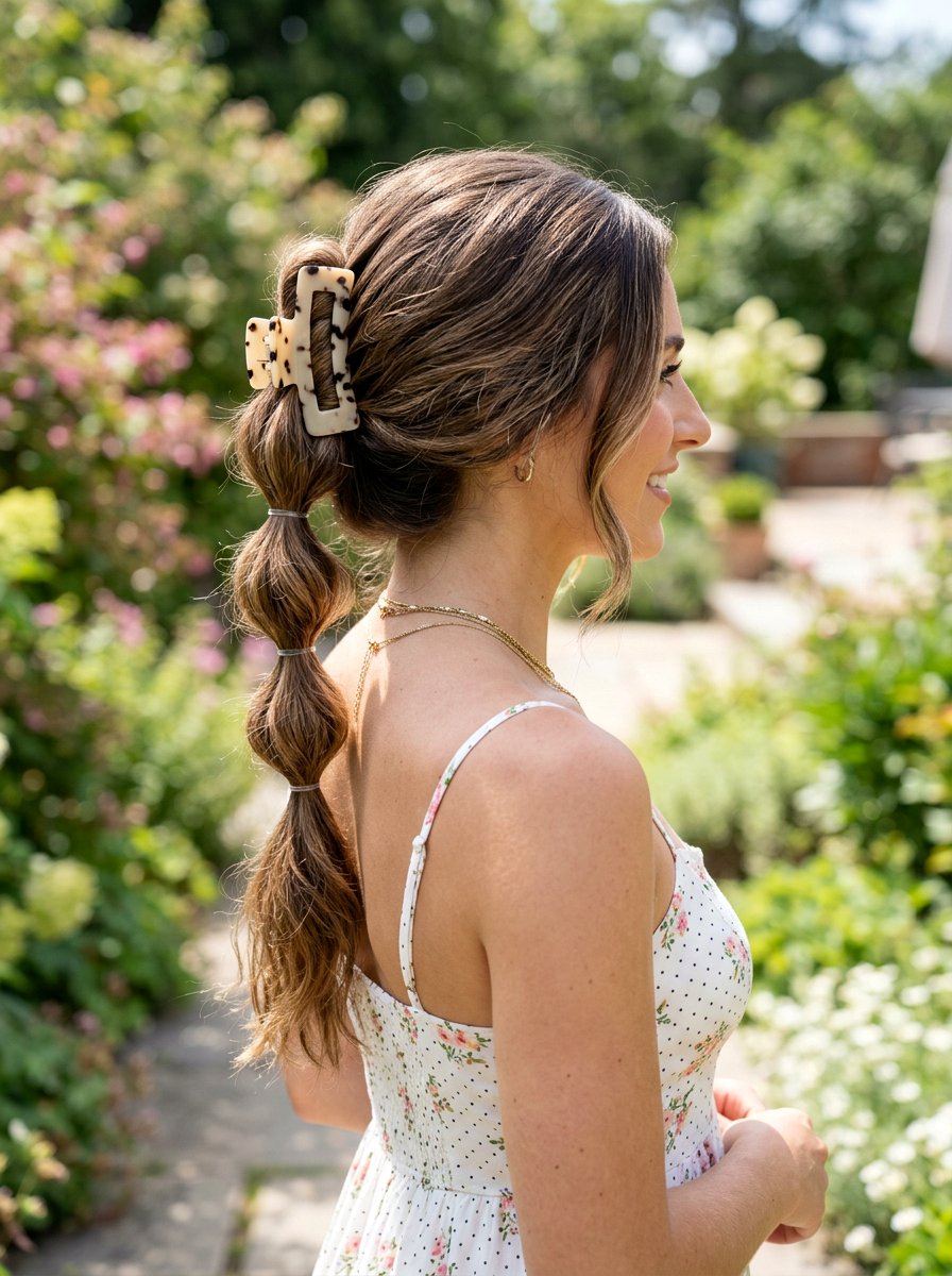 Bubble Braid Claw Clip - 20 claw clip updo for thick long hair - 20 claw clip updo for thick long hair