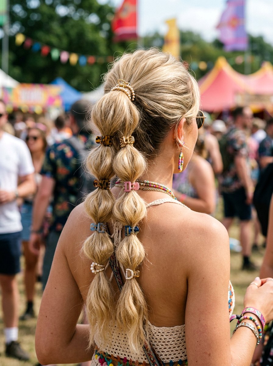 Bubble Braid Claw Clip - 20 y2k claw clip updo - 20 y2k claw clip updo