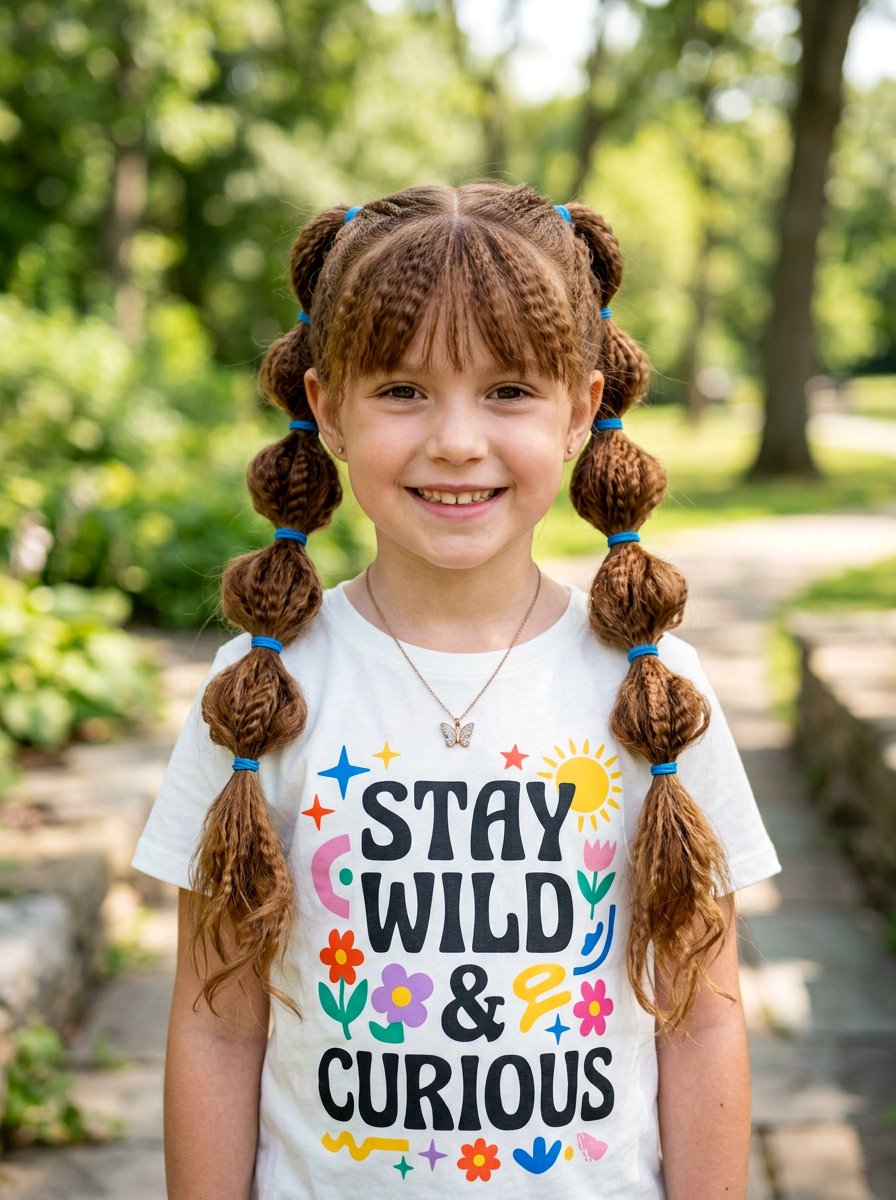 Bubble Braid Curls - 20 easy school curls without heat - 20 easy school curls without heat