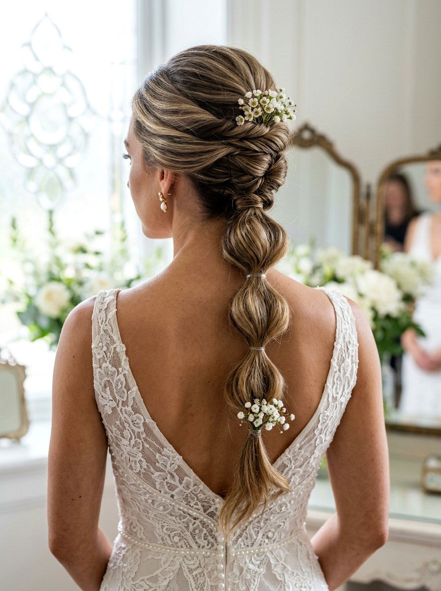 Bubble Braid French Twist - 20 party hairstyle with bubble braids - 20 party hairstyle with bubble braids