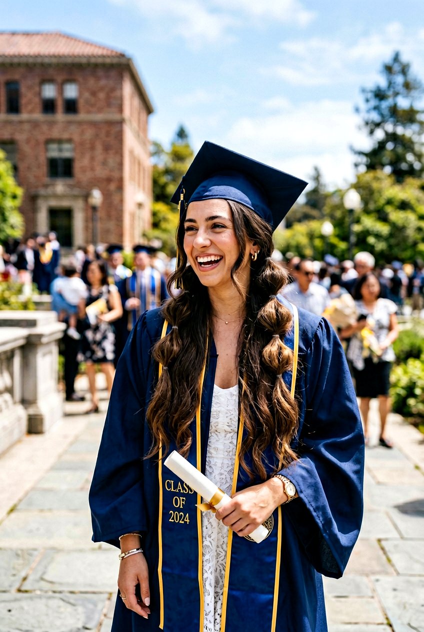 Bubble Braid Half Up Look - 20 graduation hairstyle with half up braid - 20 graduation hairstyle with half up braid
