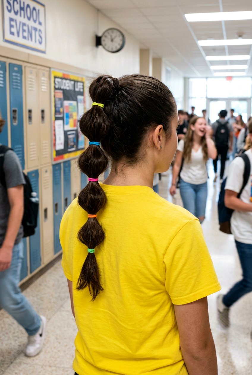 Bubble Braid High Ponytail - 20 back to school braided ponytail - 20 back to school braided ponytail