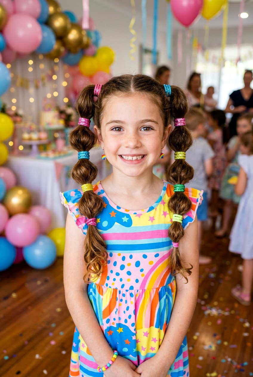 Bubble Braid Pigtails For Party - 20 little girls party hairstyle with braids - 20 little girls party hairstyle with braids