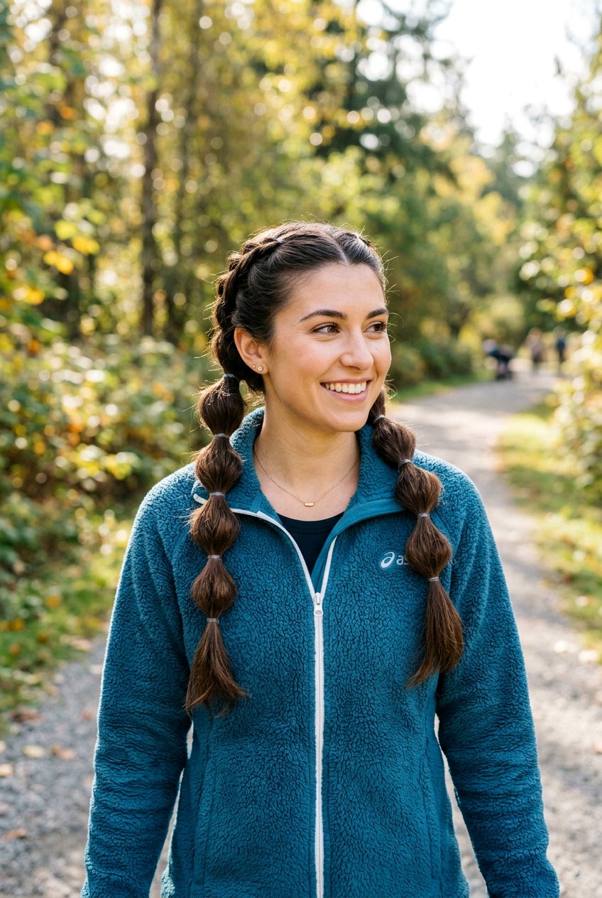 Bubble Braid Pigtails - 20 camping hairstyle for medium hair - 20 camping hairstyle for medium hair