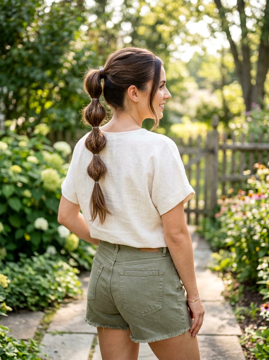 Bubble Braid Ponytail - 20 cute hairstyle for amusement park - 20 cute hairstyle for amusement park