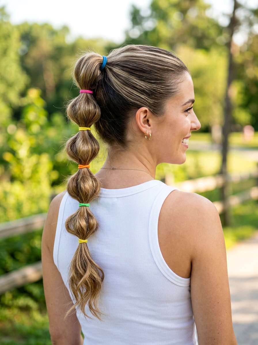 Bubble Braid Ponytail - 20 cute birthday hairstyle ideas - 20 cute birthday hairstyle ideas