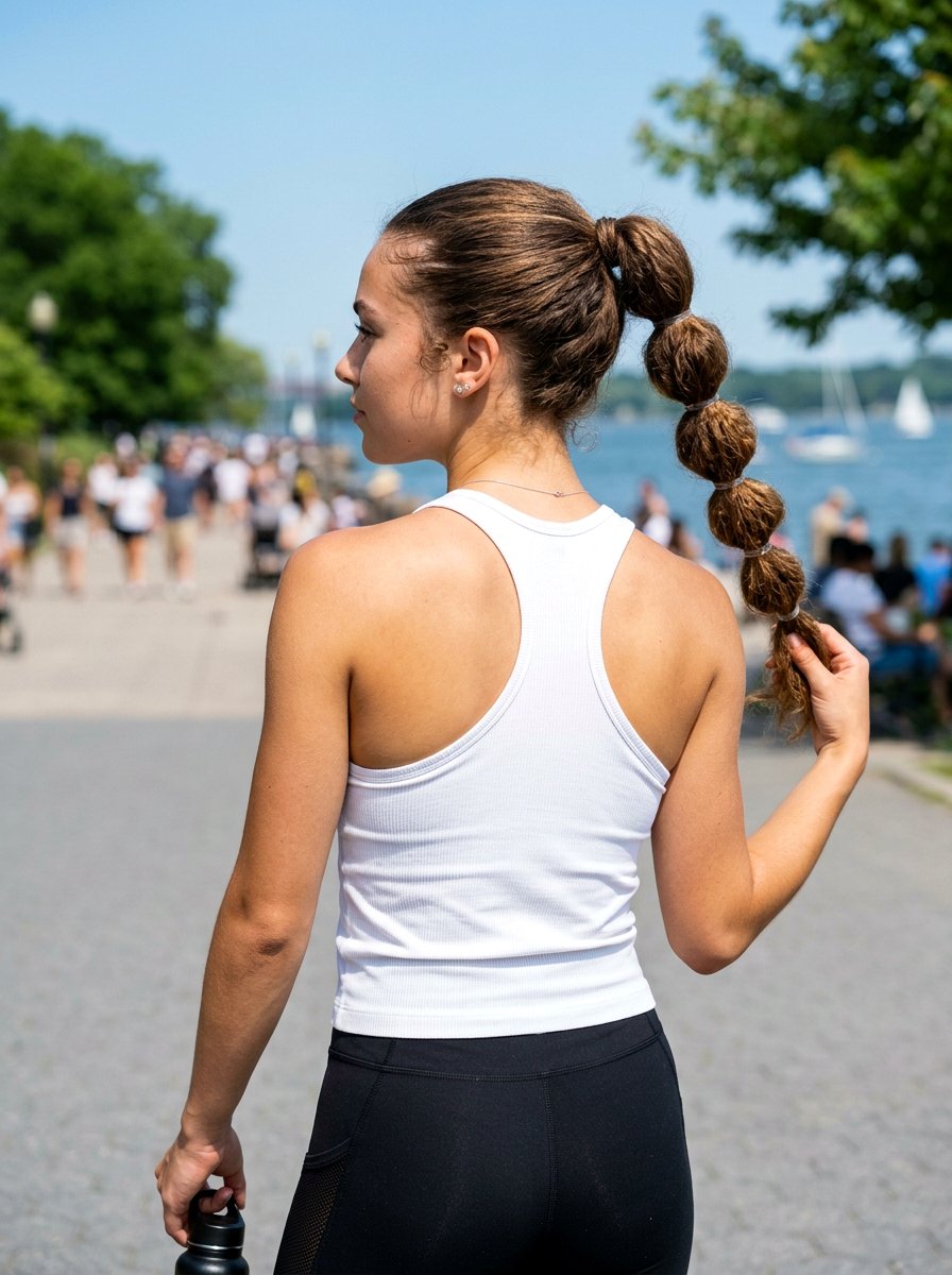 Bubble Braid Ponytail - 20 easy hairstyle for humid weather - 20 easy hairstyle for humid weather