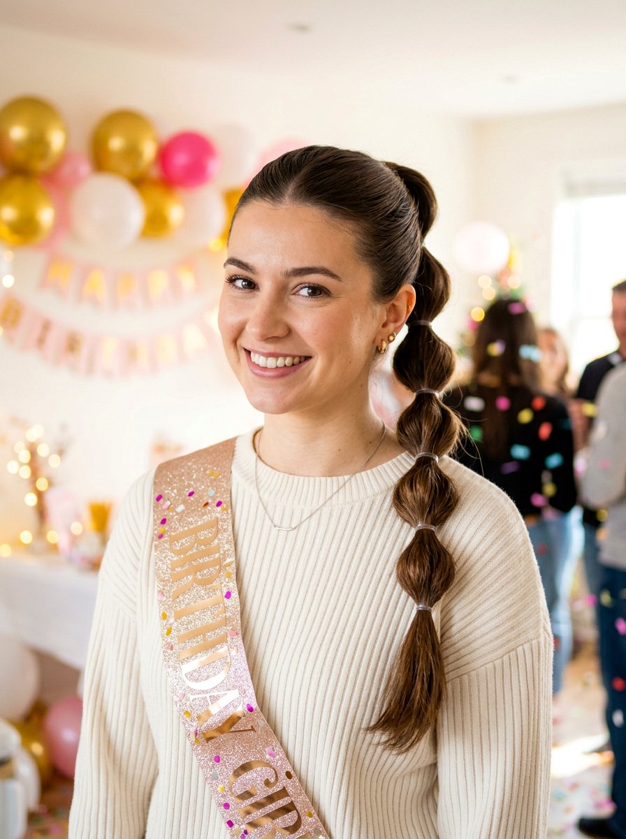 Bubble Braid Ponytail - 20 glamorous birthday hairstyle ideas - 20 glamorous birthday hairstyle ideas