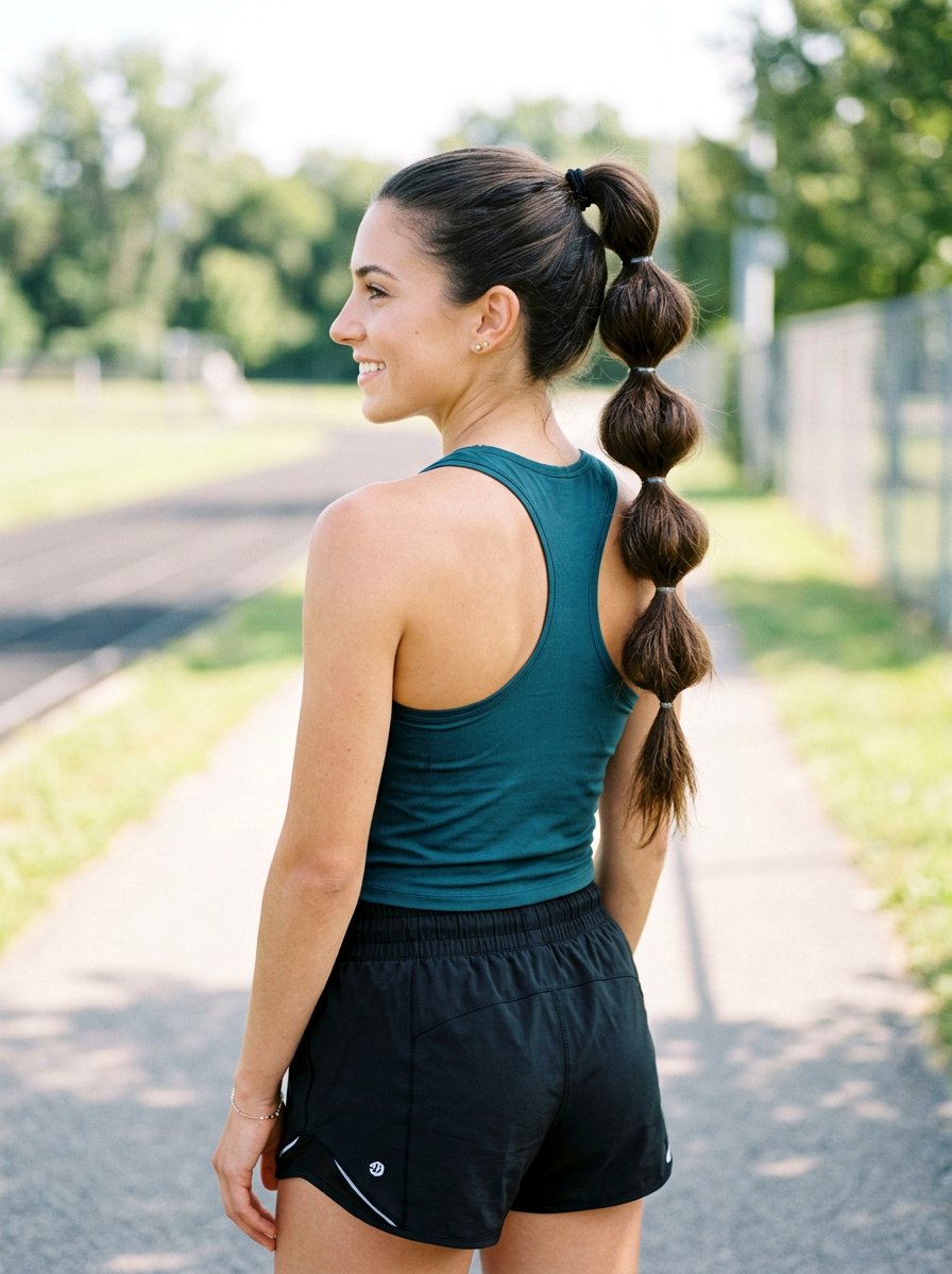 Bubble Braid Ponytail - 20 volleyball ponytail with braid - 20 volleyball ponytail with braid