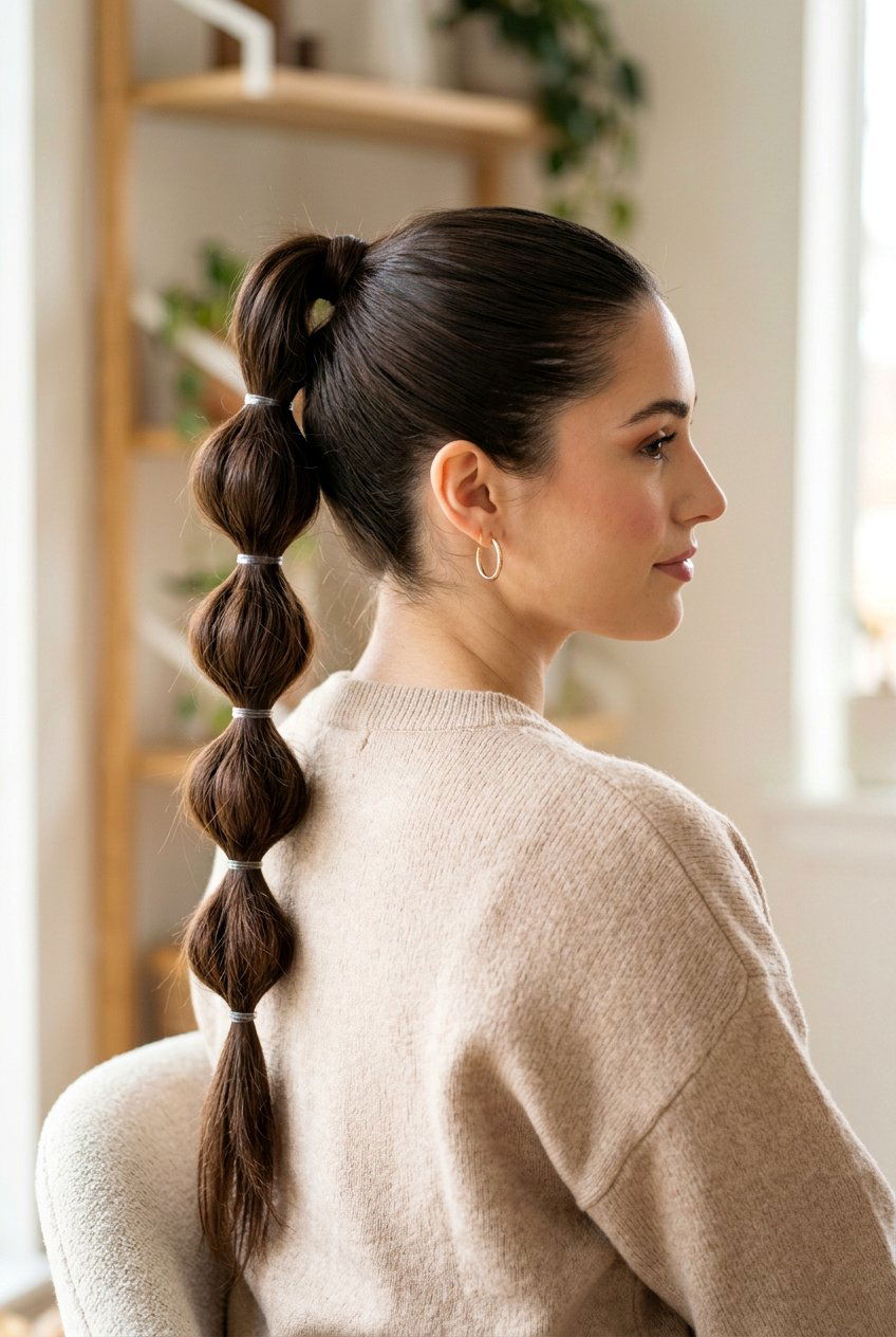 Bubble Braid Ponytail - 20 homecoming hairstyles - 20 homecoming hairstyles