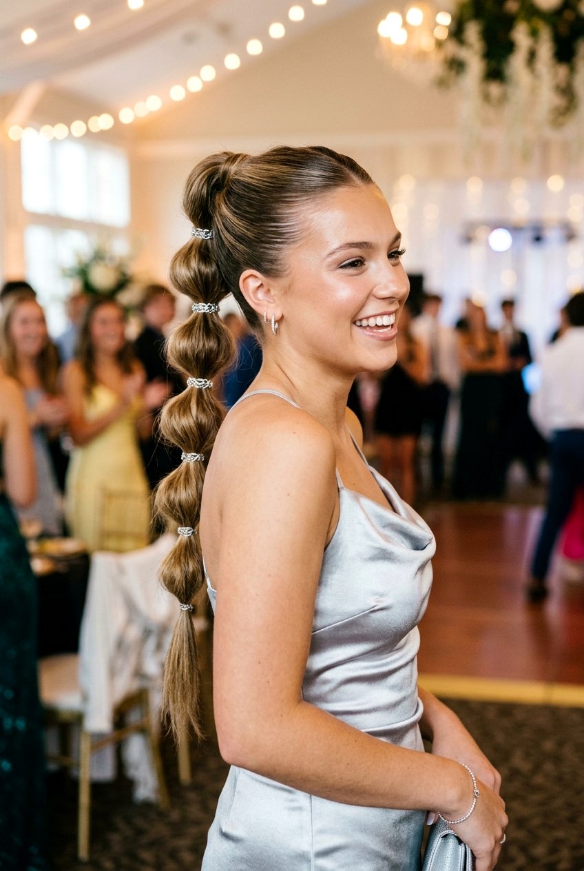 Bubble Braid Ponytail Homecoming - 20 homecoming hairstyle for teenage girls - 20 homecoming hairstyle for teenage girls