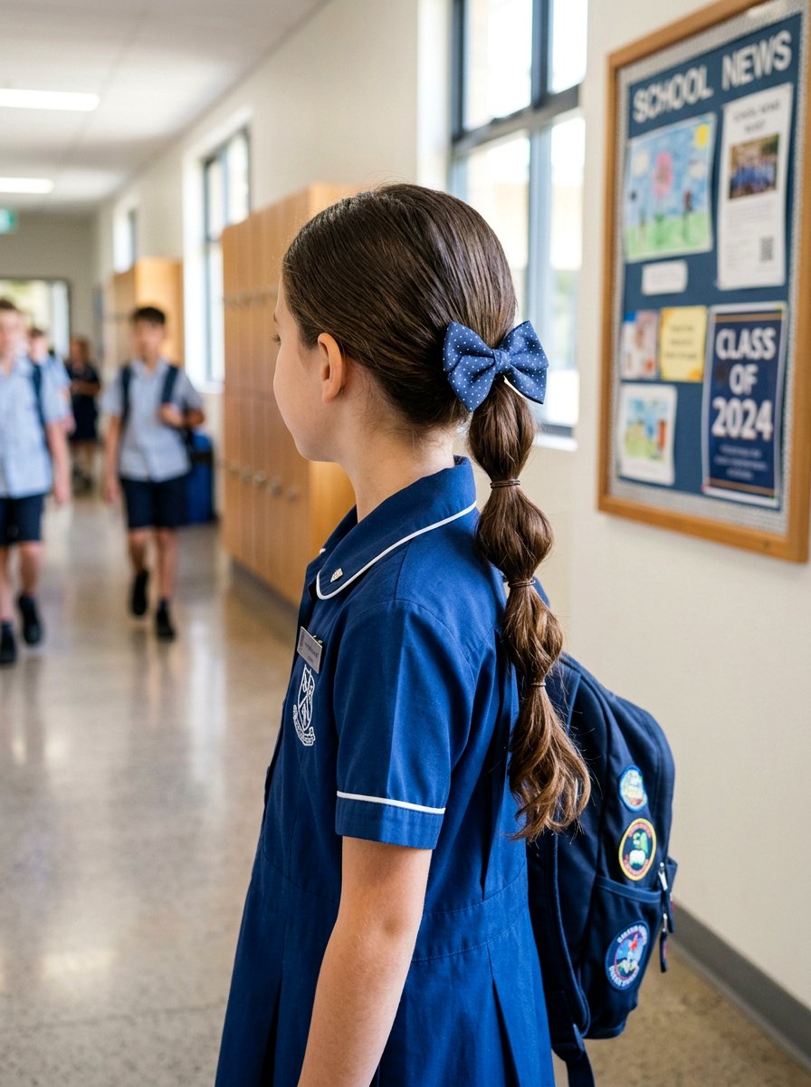 Bubble Braid Ponytail With Hair Bow - 20 school bubble braid hairstyle - 20 school bubble braid hairstyle