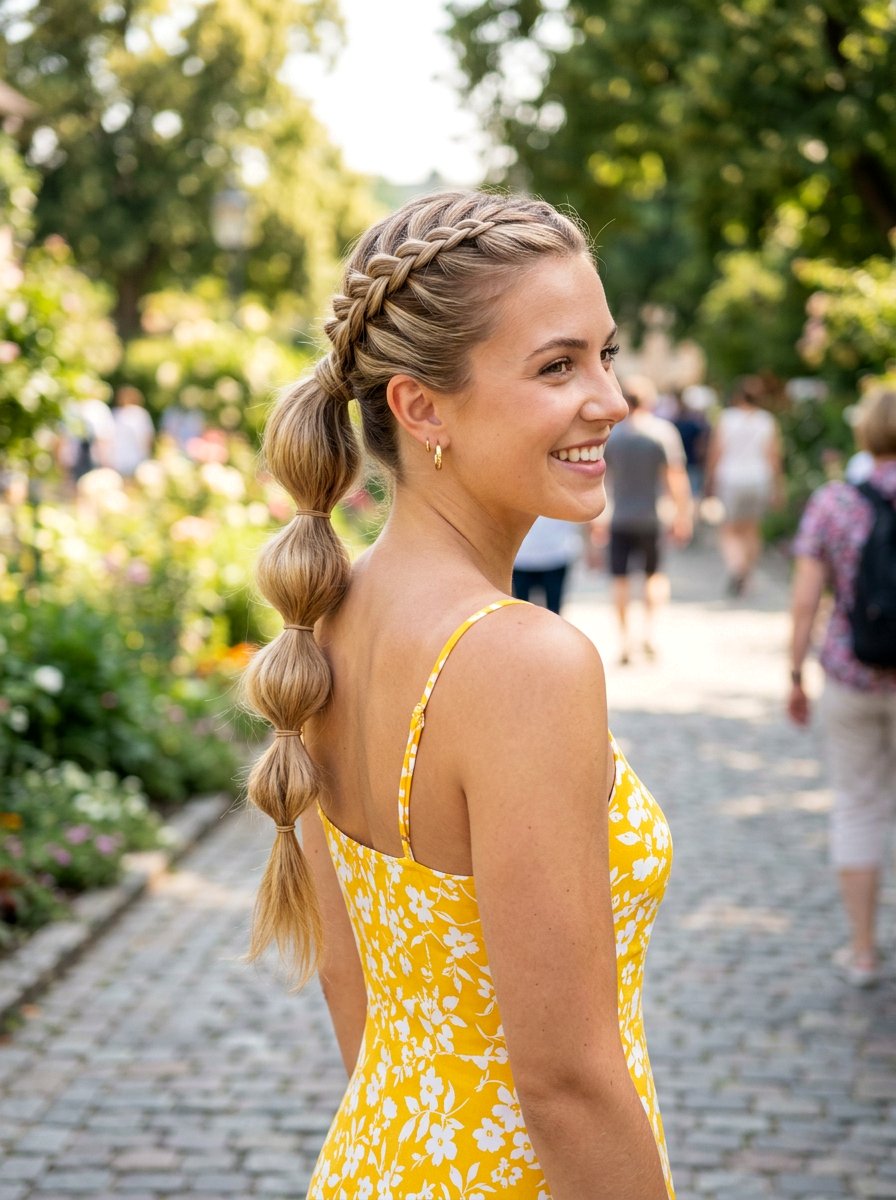 Bubble Braid Ponytail for Summer Holiday - 20 vacation ponytail with braids - 20 vacation ponytail with braids