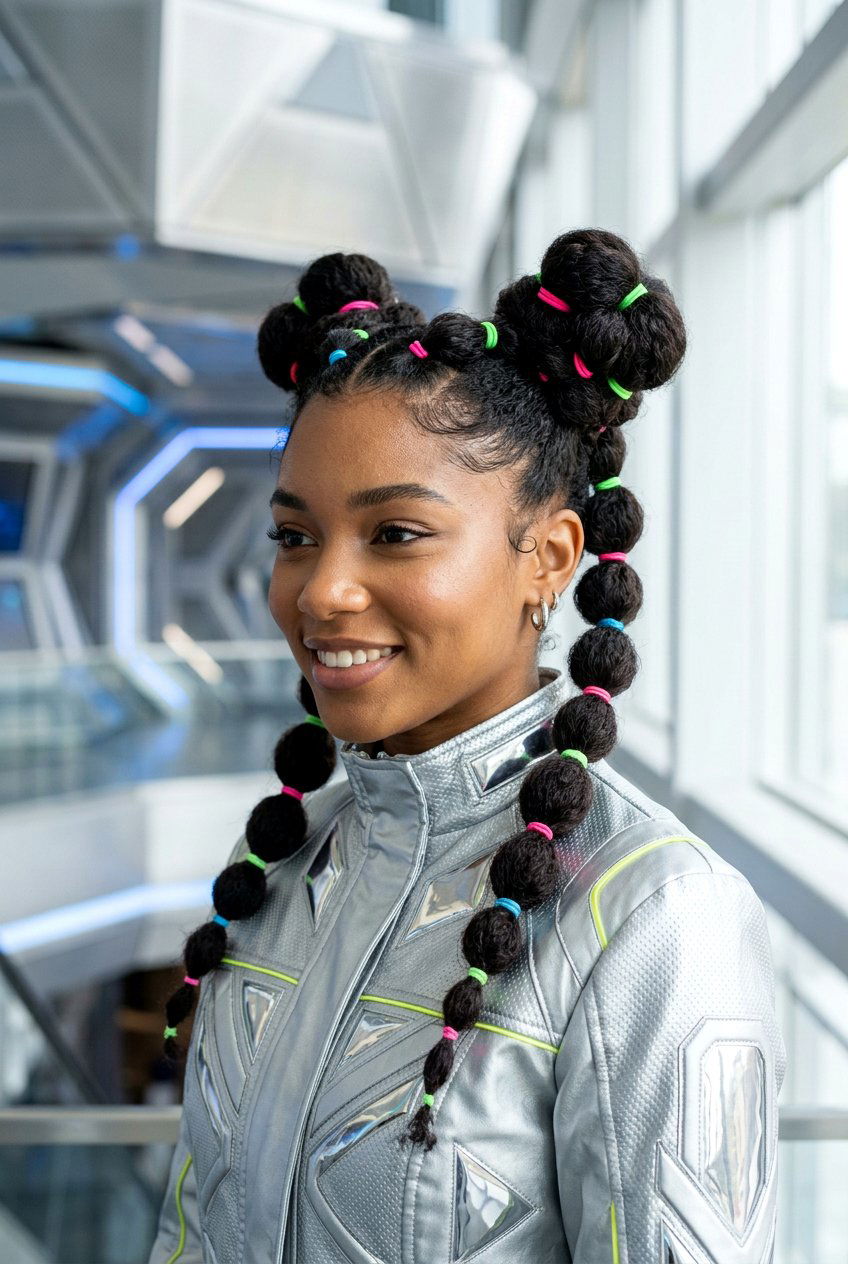 Bubble Braid Space Buns - 20 festival braid space buns - 20 festival braid space buns