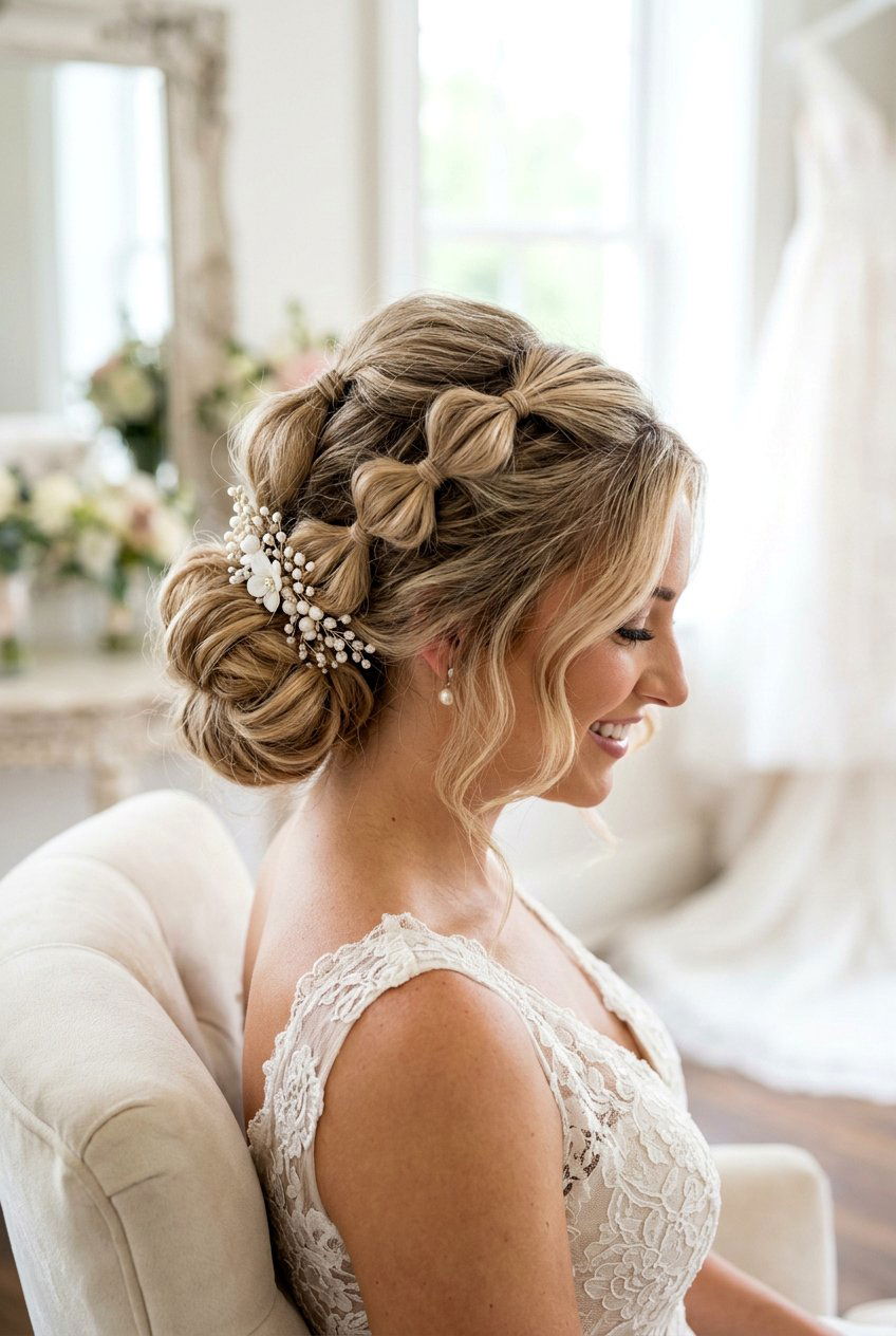 Bubble Braid Updo - 20 wedding updo hairstyles - 20 wedding updo hairstyles