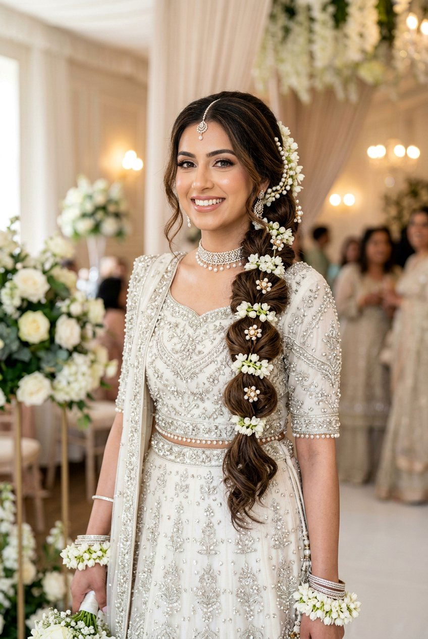 Bubble Braid Walima Hairstyle - 20 walima hairstyles - 20 walima hairstyles