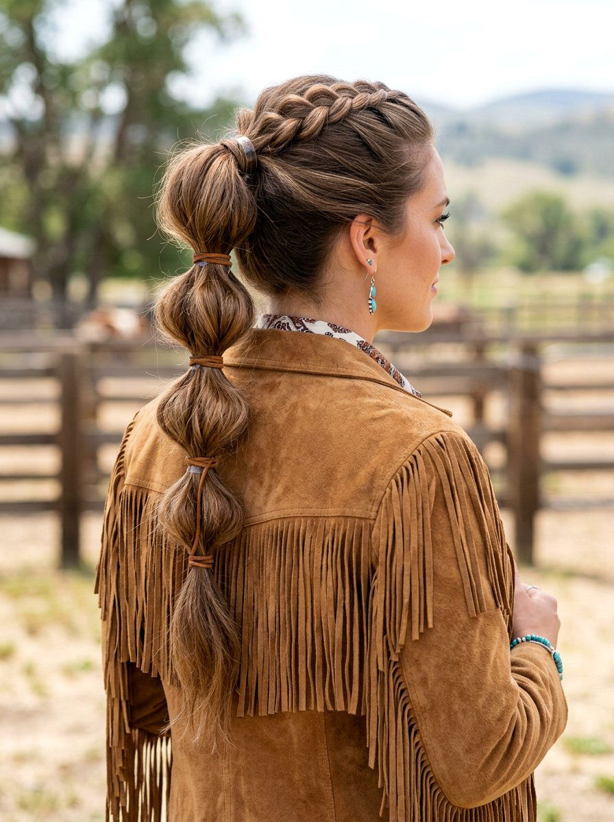 Bubble Braid Western Ponytail - 20 rodeo braid ponytail - 20 rodeo braid ponytail