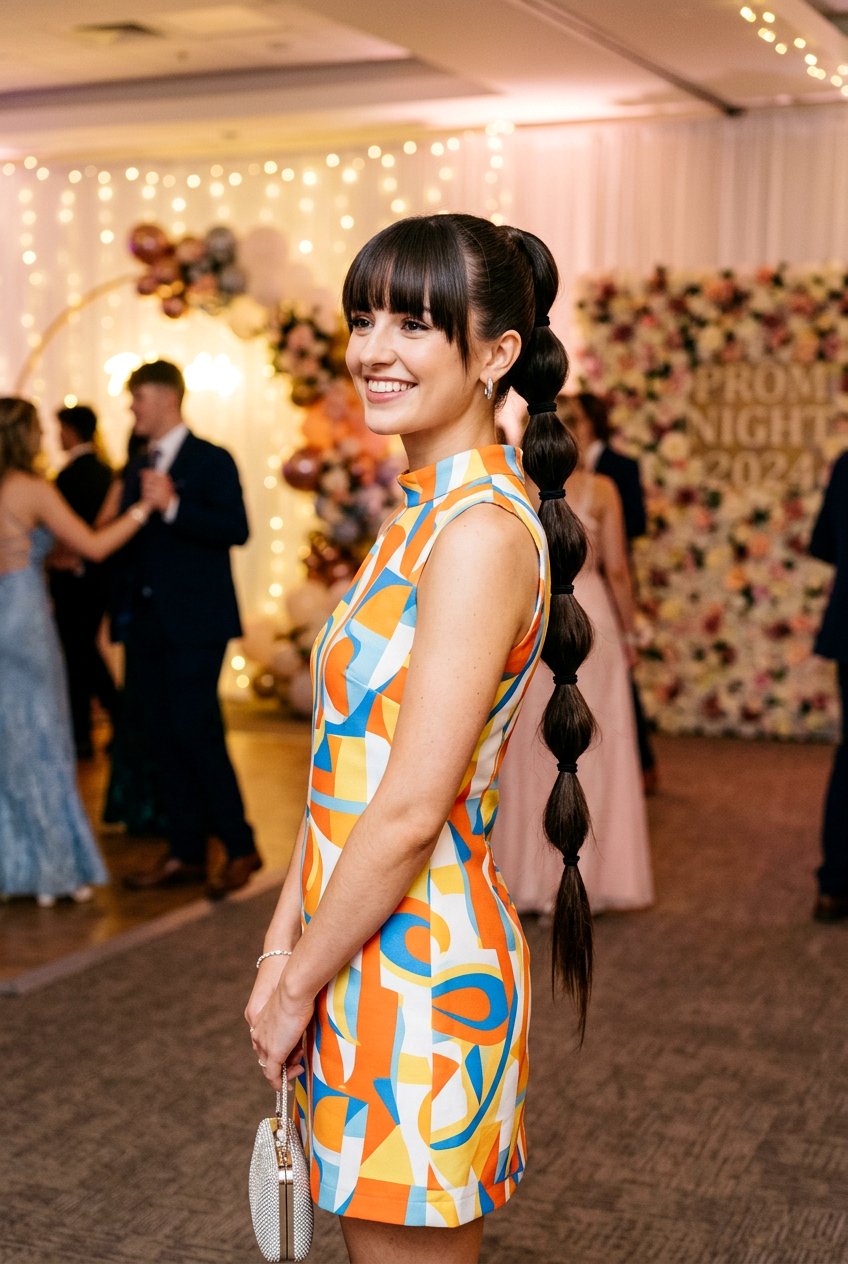 Bubble Braid With Bangs - 20 prom hairstyle with bubble braid - 20 prom hairstyle with bubble braid