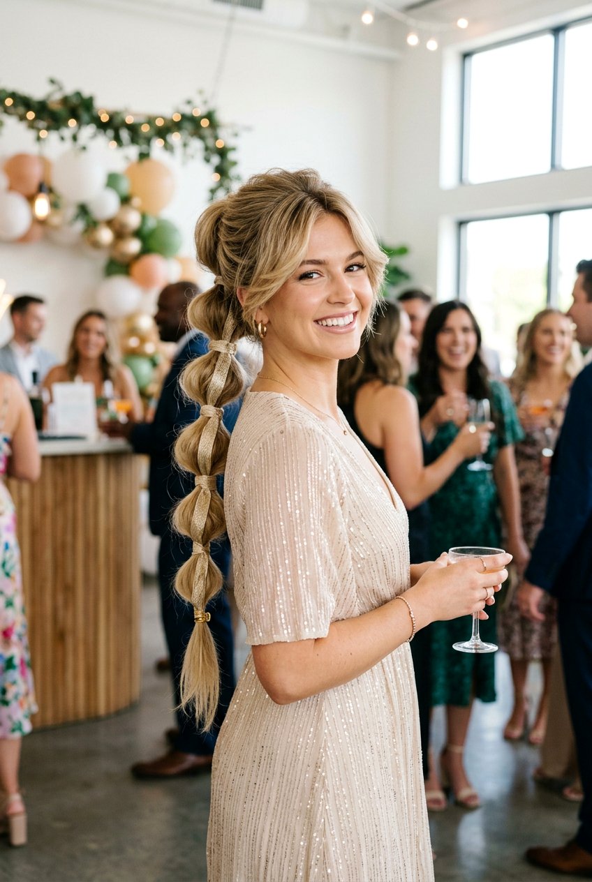 Bubble Braid With Blonde Ribbon Medium Layered Hair - 20 blonde ribbons for medium layered hair - 20 blonde ribbons for medium layered hair