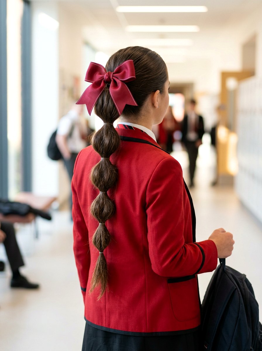 Bubble Braid With Bow - 20 softball bubble braid hairstyle - 20 softball bubble braid hairstyle