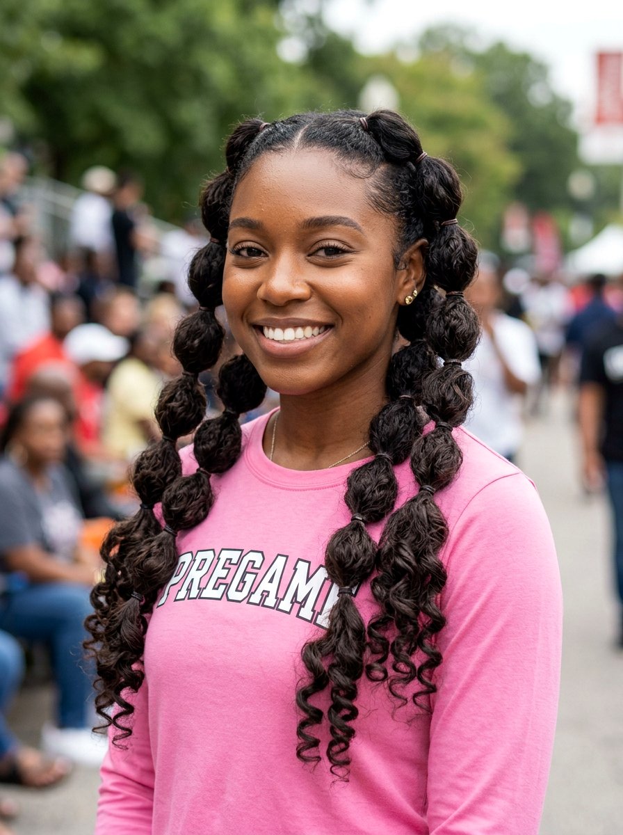 Bubble Braid With Curls - 20 softball bubble braid hairstyle - 20 softball bubble braid hairstyle