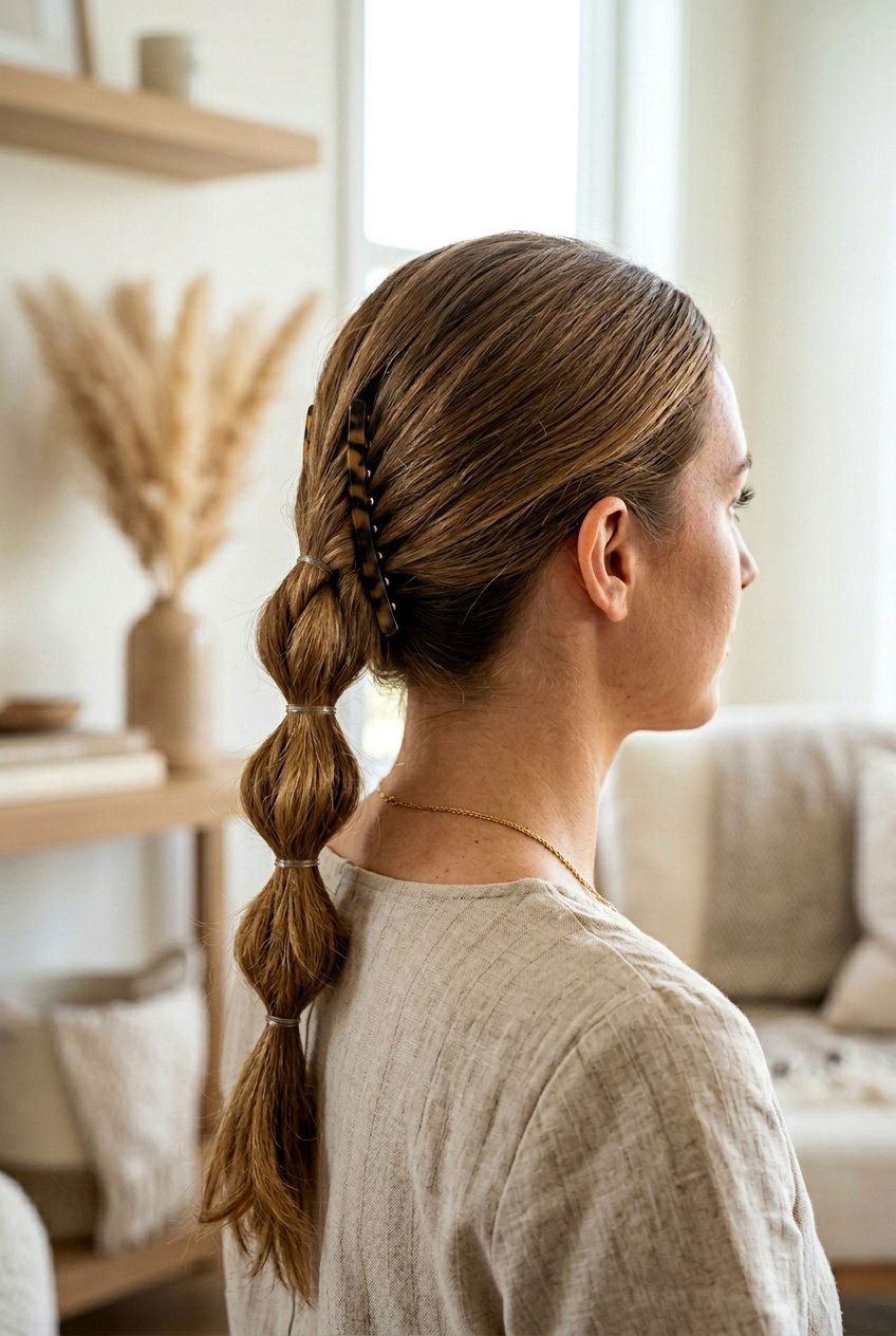 Bubble Braided Clip - 20 windy day claw clip hairstyle - 20 windy day claw clip hairstyle