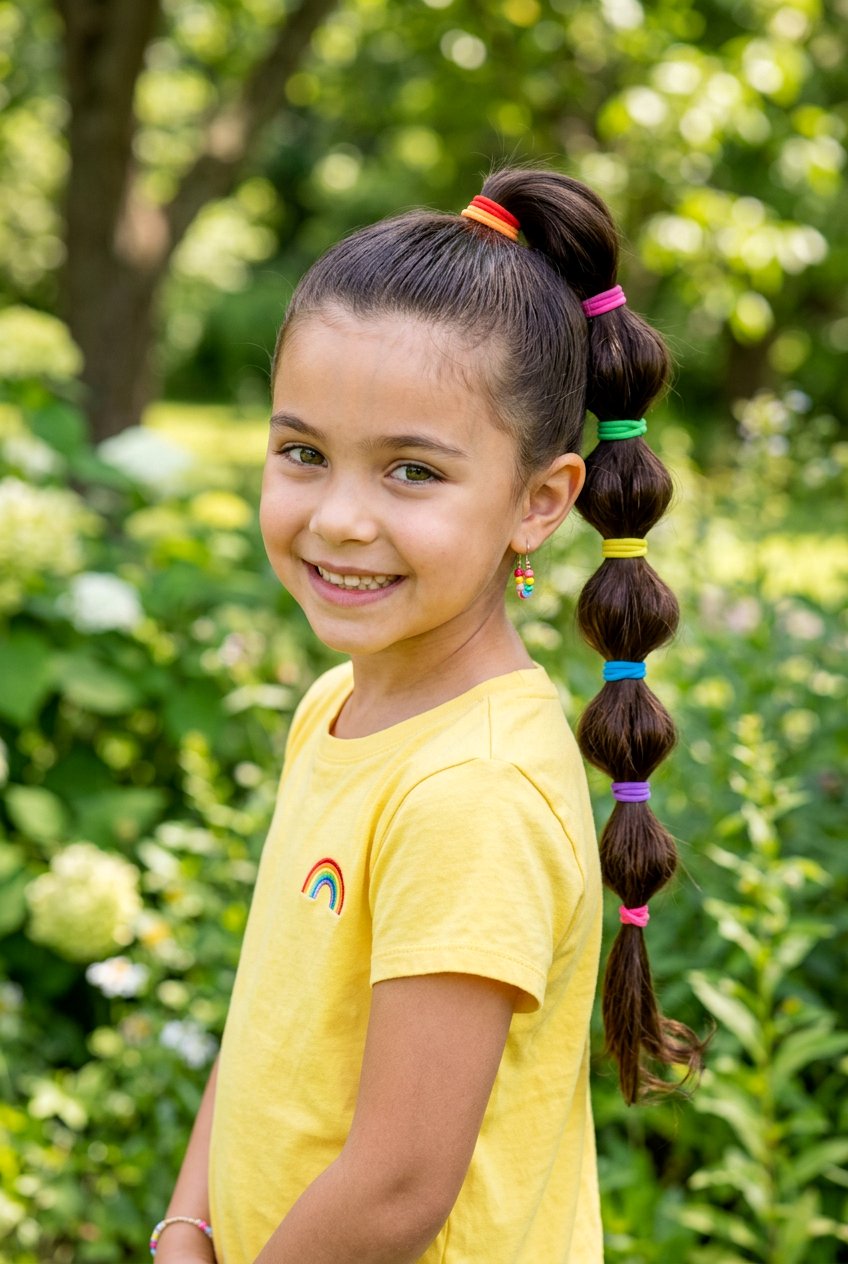 Bubble Braids - 20 easy braid styles for little girls - 20 easy braid styles for little girls