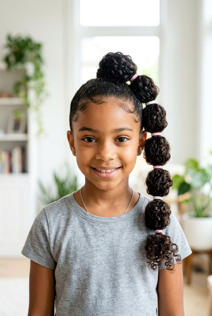 Bubble Braids - 20 picture day hairstyle for curly hair girls - 20 picture day hairstyle for curly hair girls