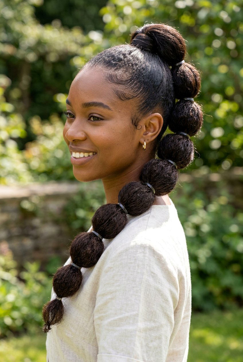 Bubble Braids - 20 easy hairstyles for medium hair - 20 easy hairstyles for medium hair