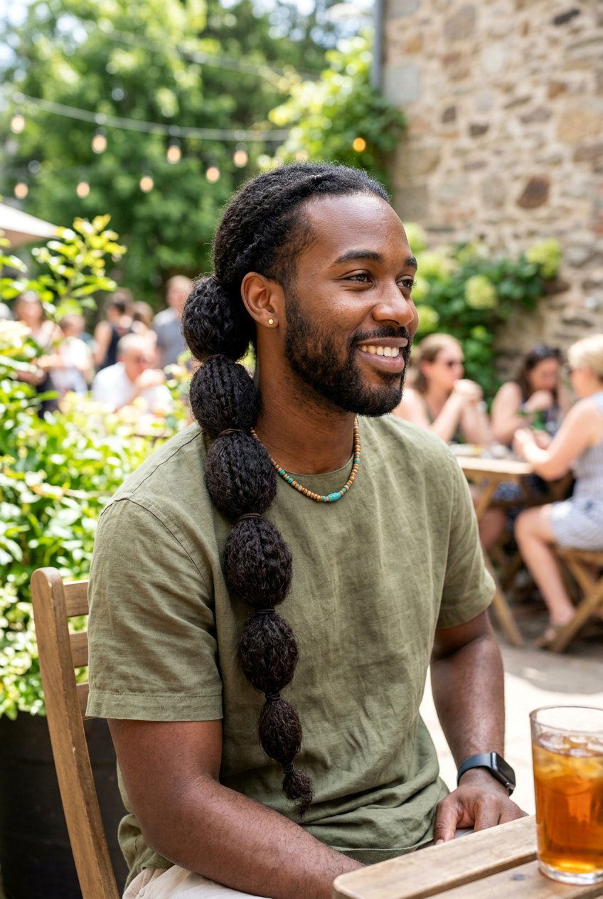 Bubble Braids For Men - 20 braided ponytail for men - 20 braided ponytail for men