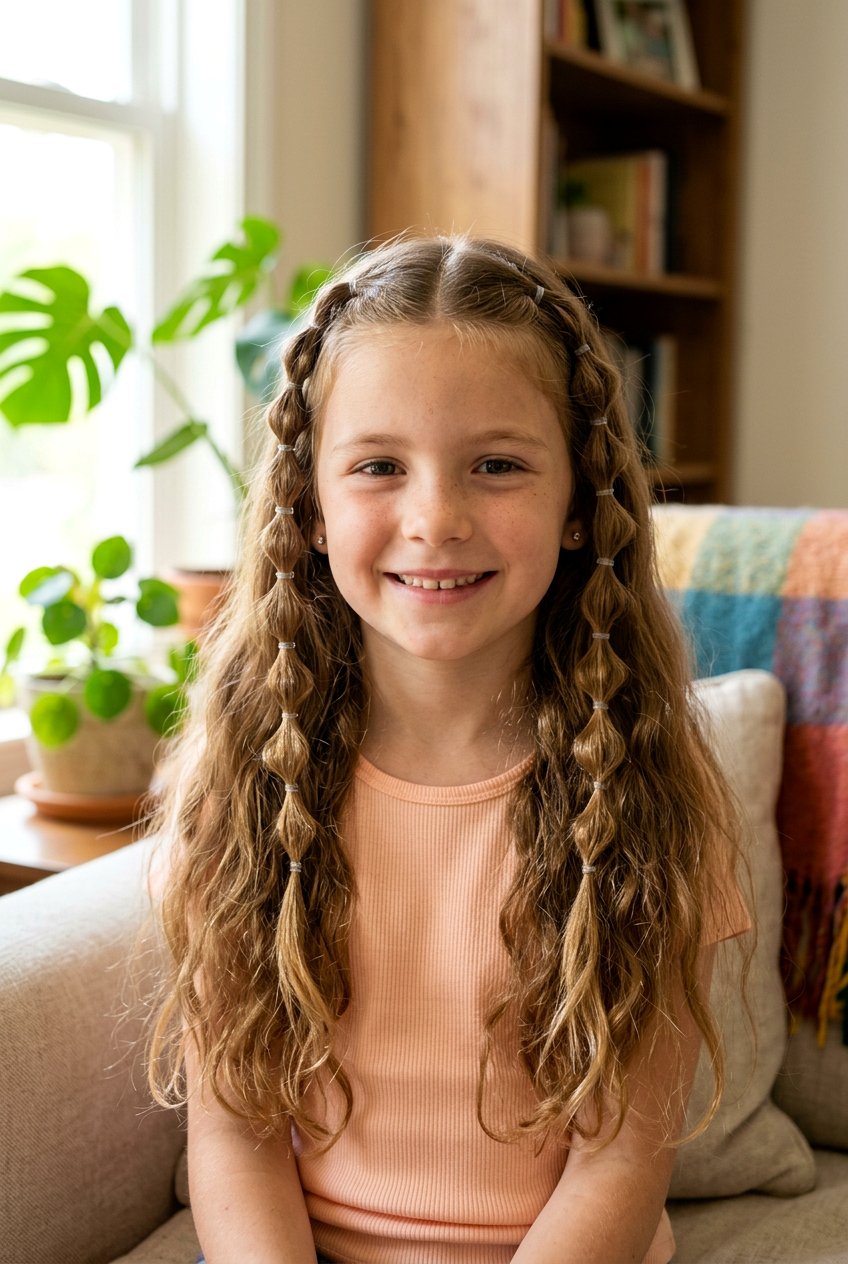 Bubble Braids With Hair Down - 20 bubble braids for girls - 20 bubble braids for girls