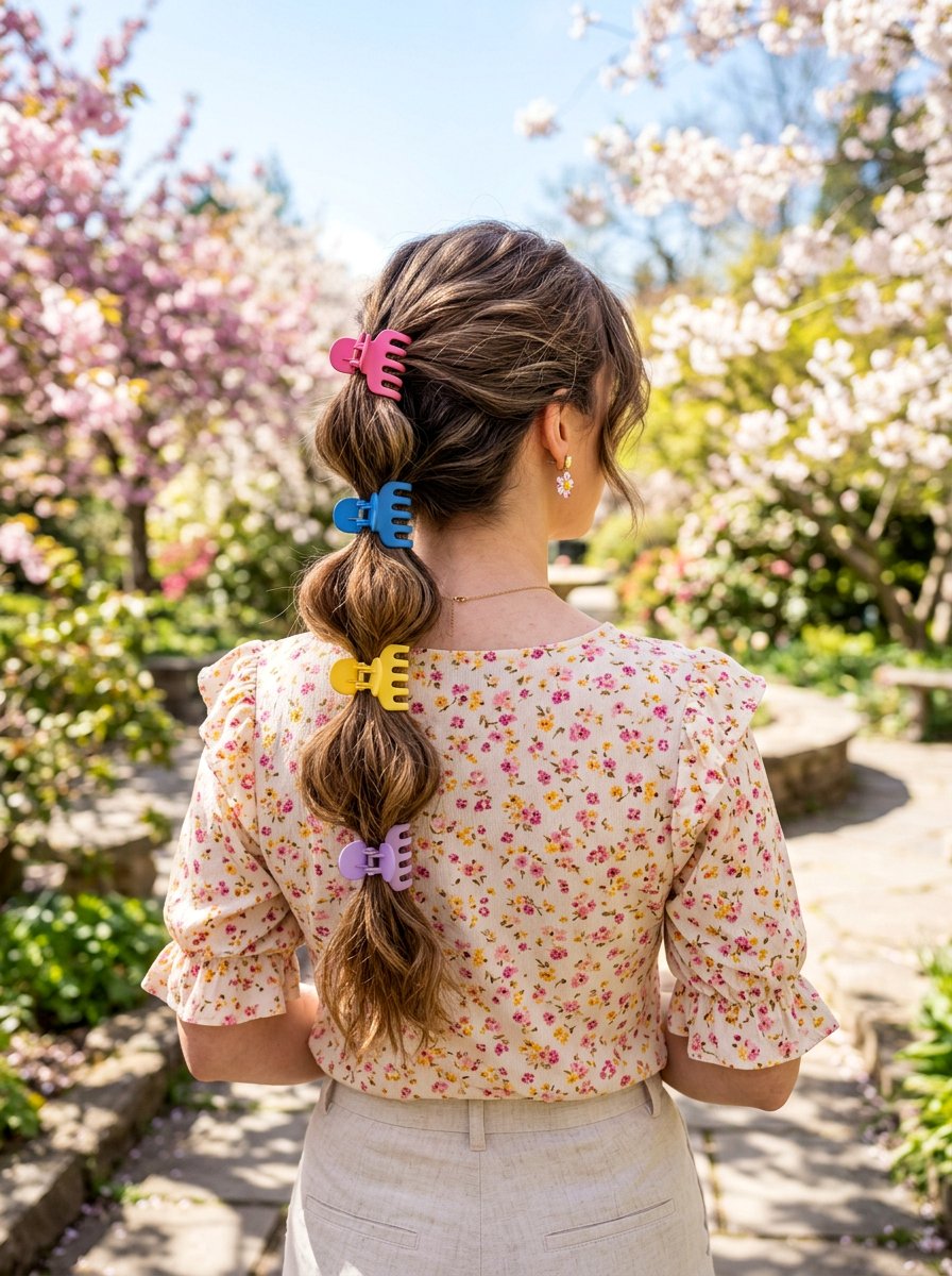 Bubble Claw Clip Ponytail - 20 claw clip ponytail for fine hair women - 20 claw clip ponytail for fine hair women