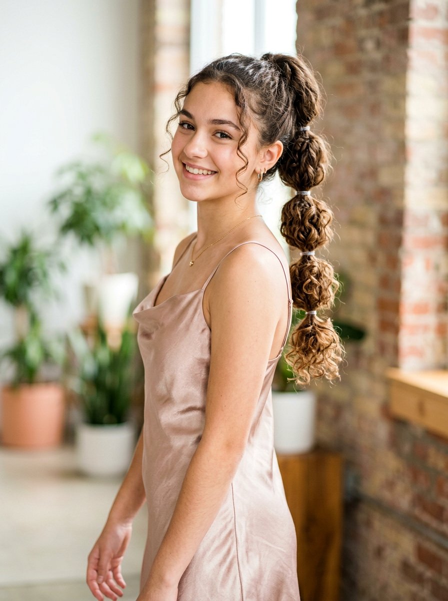 Bubble Curly Ponytail - 20 teen girls homecoming curls ponytail - 20 teen girls homecoming curls ponytail