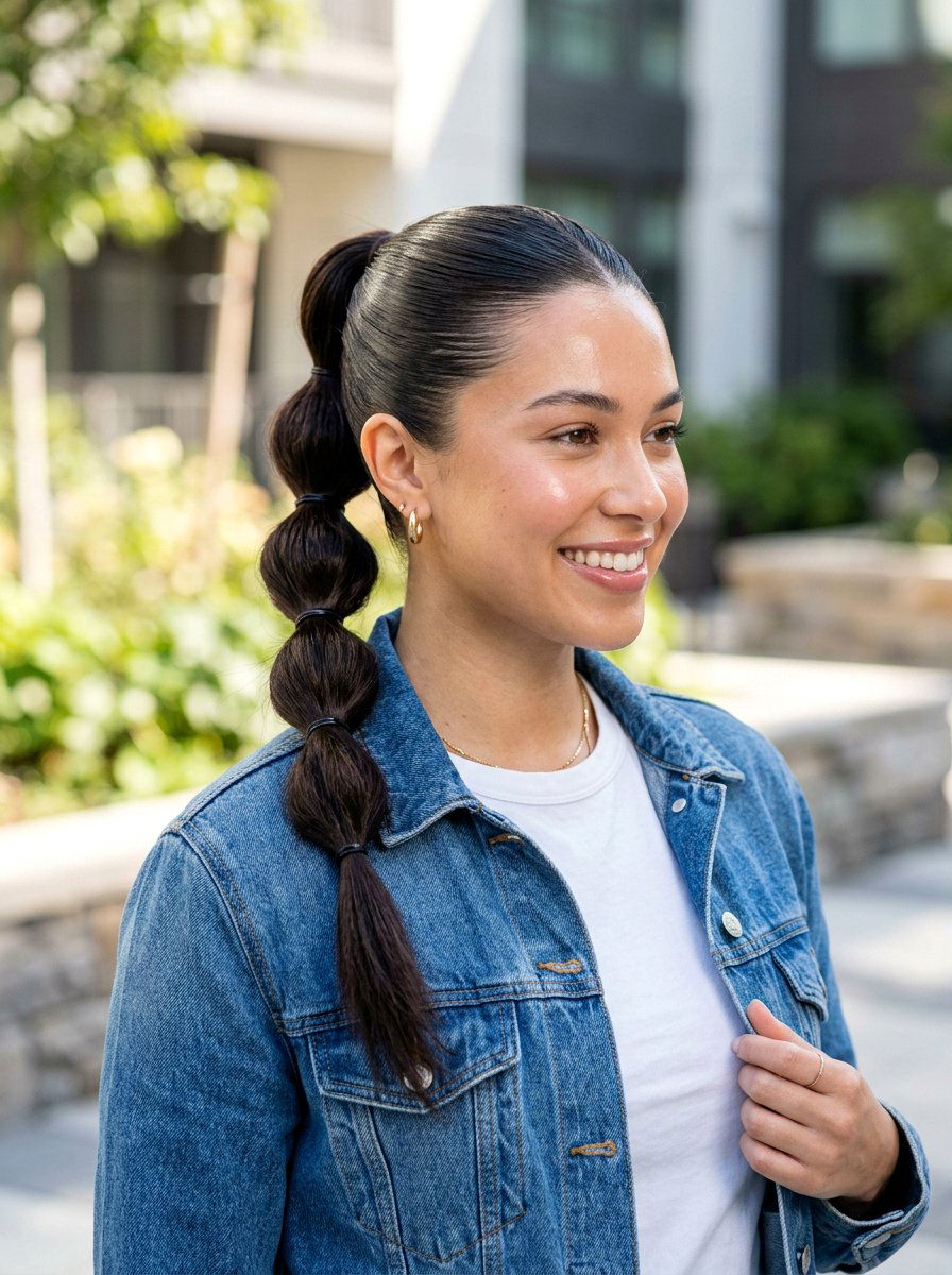 Bubble Glossy Clean Girl Ponytail - 20 glossy clean girl ponytail - 20 glossy clean girl ponytail