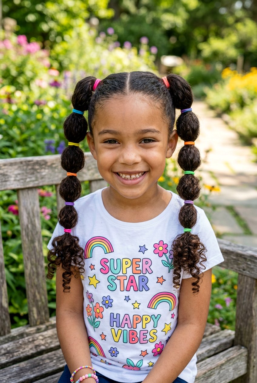 Bubble Pigtail Curls For Girls - 20 pigtail curls for girls - 20 pigtail curls for girls