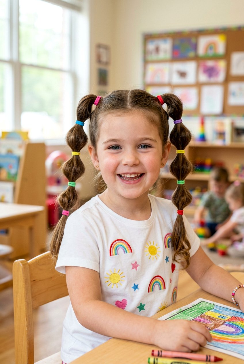 Bubble Pigtails For Kindergarten - 20 kindergarten hairstyles for girls - 20 kindergarten hairstyles for girls