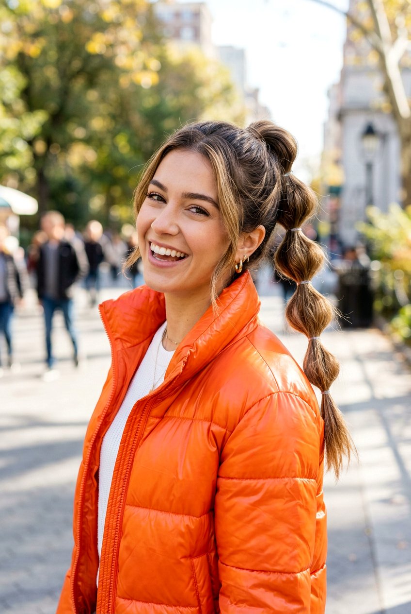 Bubble Ponytail - 20 airport hairstyle for medium hair - 20 airport hairstyle for medium hair