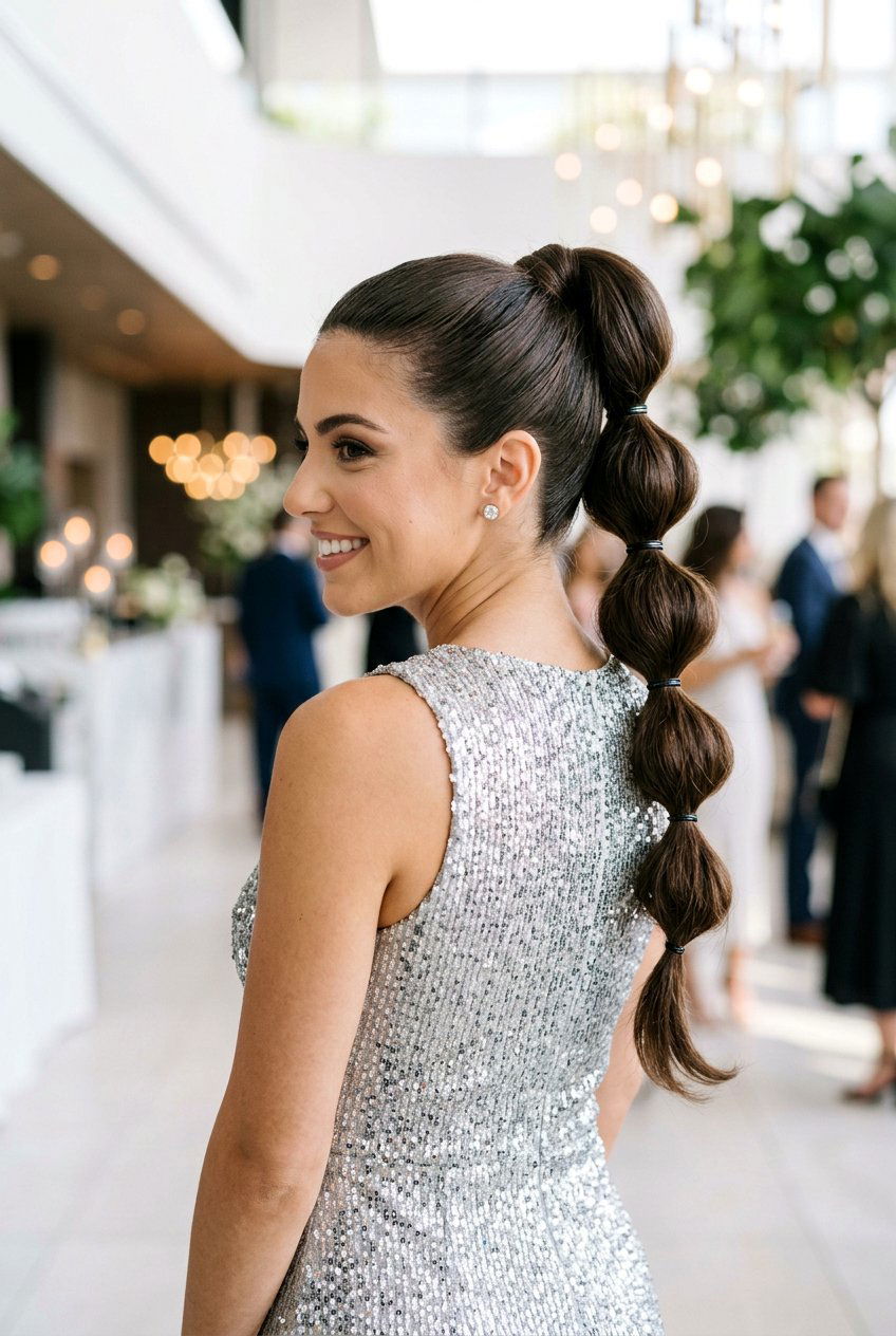 Bubble Ponytail - 20 prom hairstyles for women over 18 - 20 prom hairstyles for women over 18