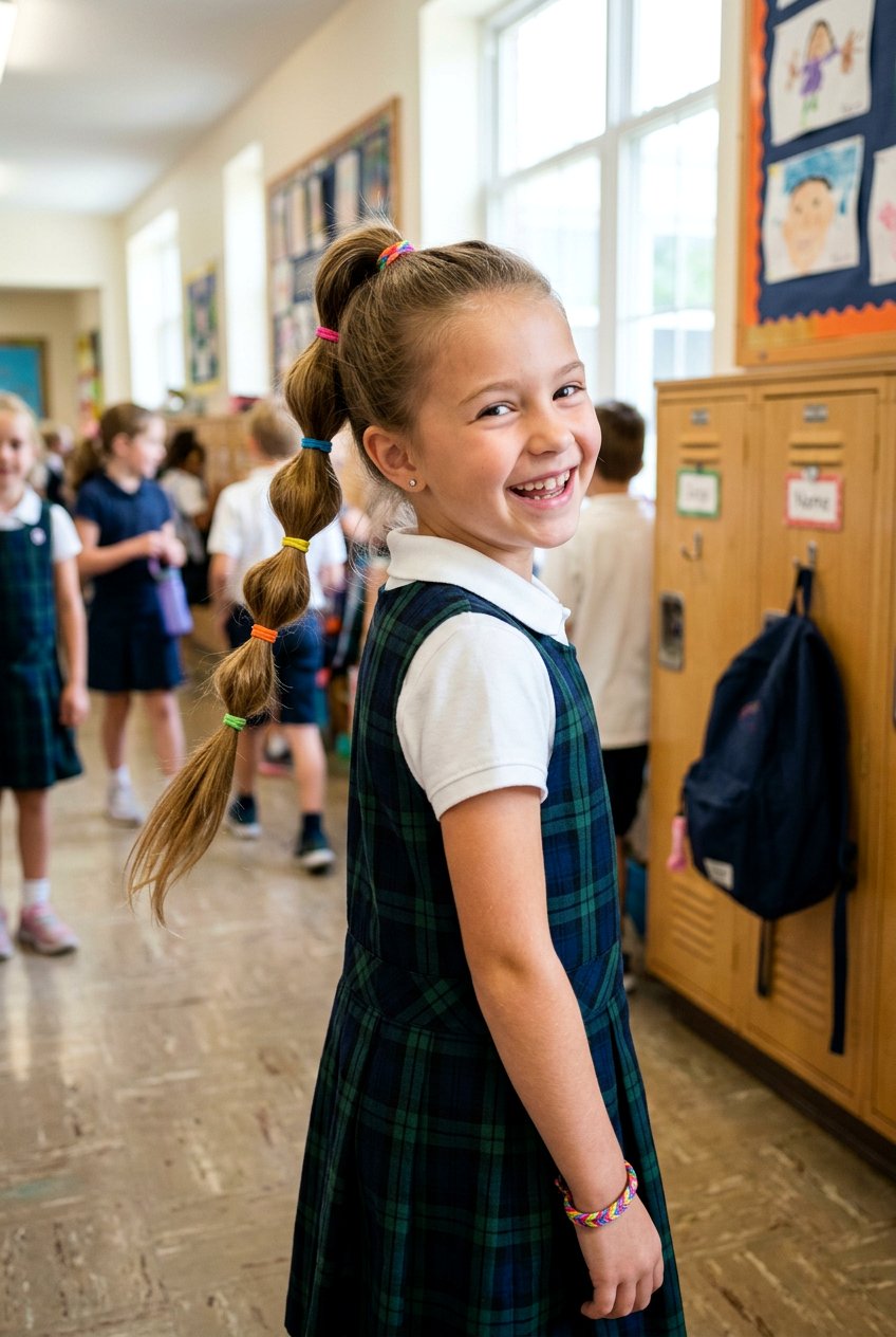 Bubble Ponytail - 20 first day of school hairstyles - 20 first day of school hairstyles
