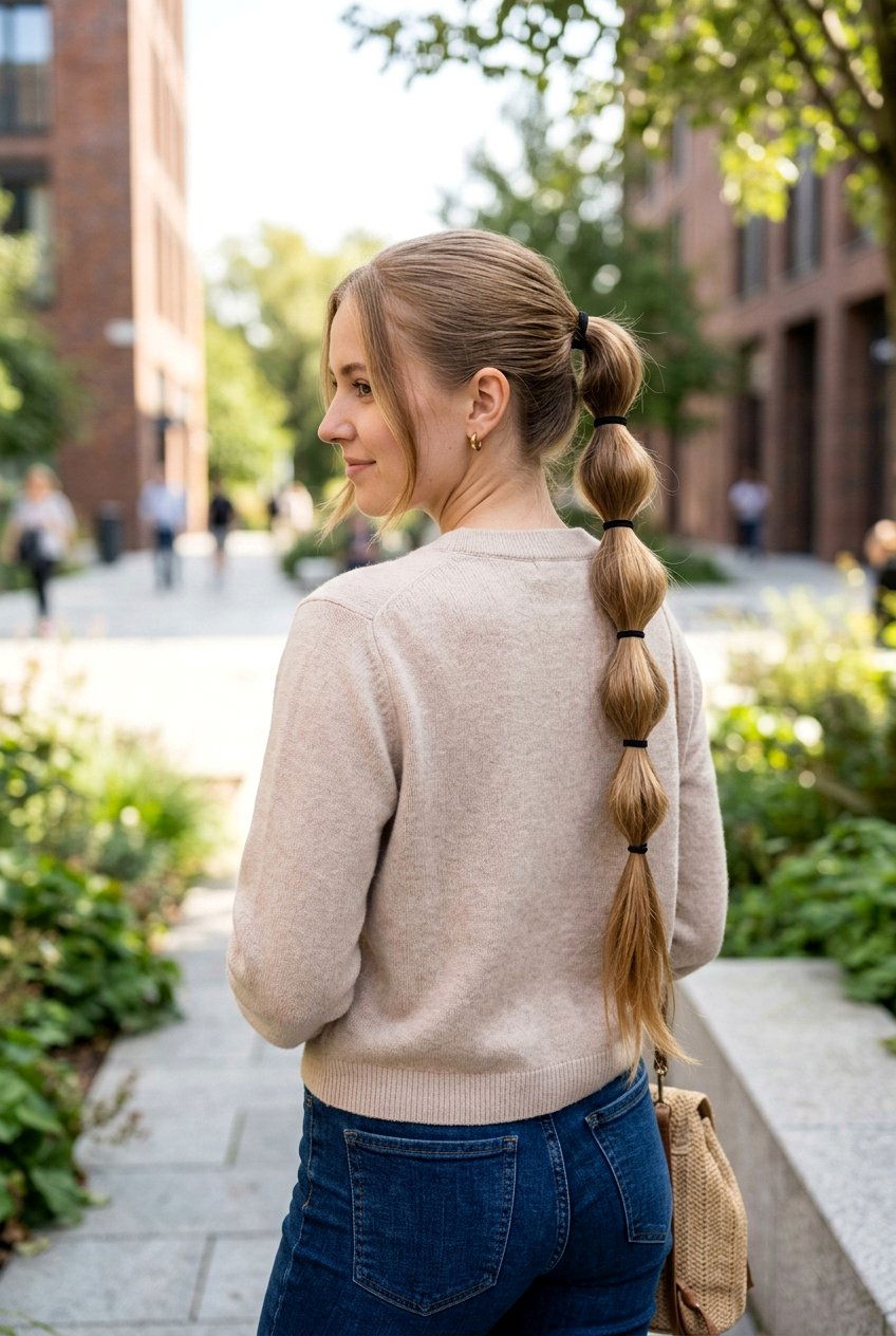 Bubble Ponytail - 20 five minute hairstyles - 20 five minute hairstyles